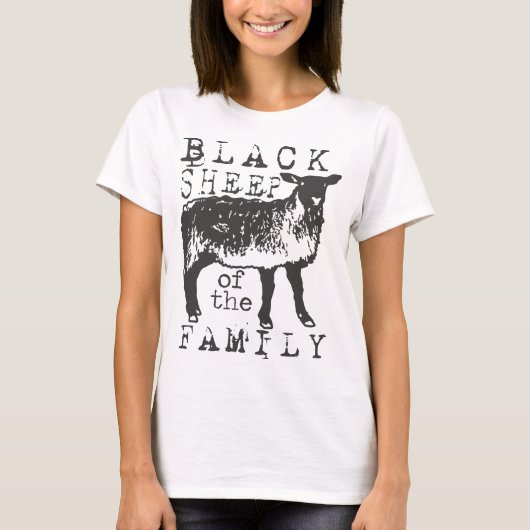 Zwarte schapen van de familie, T-shirt van de zwar (Voorkant)