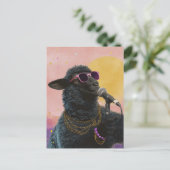 Zwarte Schapen Zanger Briefkaart (Staand voorkant)