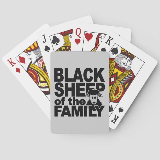 Zwarte-schapenkaarten Pokerkaarten (Achterkant)