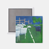 Zwarte schapenmagneet magneet (Voorkant / Achterkant)