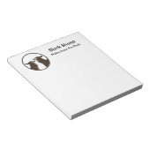 Zwarte Schapenuitrusting in sepia Notitieblok (Schuin)