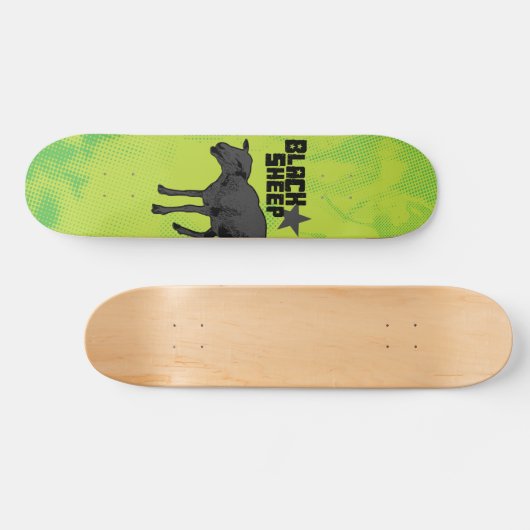 Zwarte schapskateboard skateboard (Horizontaal)