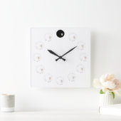 Zwarte schapsklok met TRANSPARANTE achtergrond Vierkante Klok (Huis)