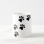 zwarte schattige hondenpootjes koffiemok (Center)