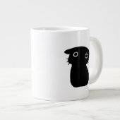 zwarte schattige kat grote koffiekop (Voorkant rechts)