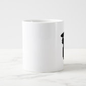 zwarte schattige kat grote koffiekop (Voorkant)