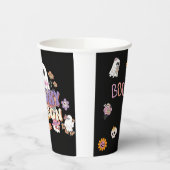 Zwarte schattige spookachtige geest Halloween Part Papieren Bekers (Links)