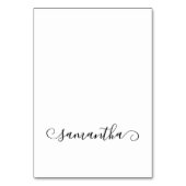 Zwarte Schattigee Curl Handtekening Naam Plaats Ka Kaart (Voorkant)