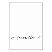 Zwarte Schattigee Handtekening Naam Plaats Kaarten (Voorkant)