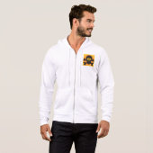 Zwarte schedel en gekruiste Mannen full-zip Hoodie (Voorkant volledig)