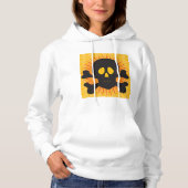 Zwarte schedel en kruisbeenderen hoodie (Voorkant)