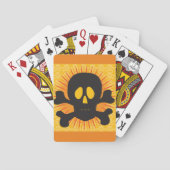 Zwarte schedel en kruisbeenderen pokerkaarten (Achterkant)