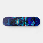 Zwarte schedel en Rozen skateboard (Horizontaal)