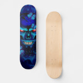 Zwarte schedel en Rozen skateboard (Voorkant)