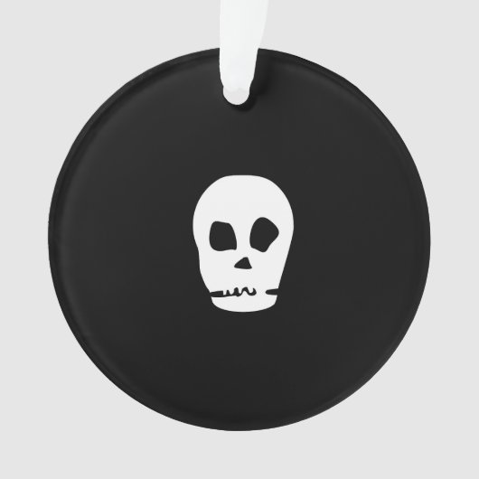 Zwarte schedel en vlinder Ornament (voorkant)