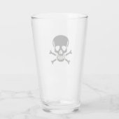 Zwarte Schedel glazen tumbler (Achterkant)