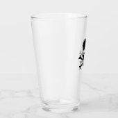 Zwarte Schedel glazen tumbler (Rechts)