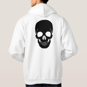 Zwarte schedel hoodie