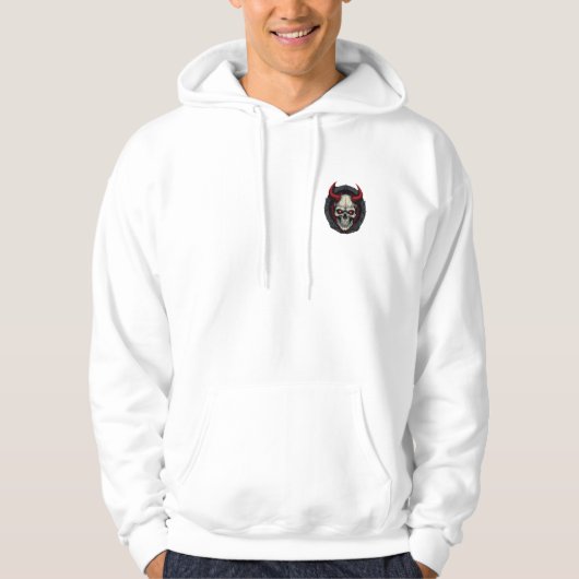 Zwarte schedel hoodie (Voorkant)