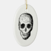 Zwarte schedel. keramisch ornament (Rechts)