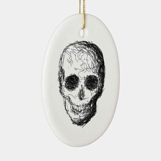 Zwarte schedel. keramisch ornament (Rechts)