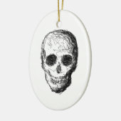 Zwarte schedel. keramisch ornament (Links)