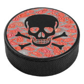 Zwarte Schedel lava hockey puck (3/4)