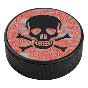 Zwarte Schedel lava hockey puck