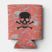 Zwarte schedel Lava koelbox 2 kant Blikjeskoeler (Achterkant)