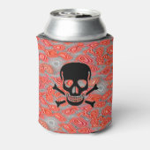 Zwarte schedel Lava koelbox 2 kant Blikjeskoeler (Blikje Achterkant)