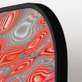 Zwarte schedel Lava pickleball paddle (Links Detail)