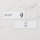 Zwarte schedel. mini visitekaartje (Voorkant / Achterkant)