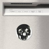 Zwarte schedel - Negatief Afbeelding Magneet (Insitu (Vaatwasser))