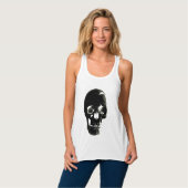 Zwarte schedel - Negatief Afbeelding Tanktop (Volledige Voorkant)