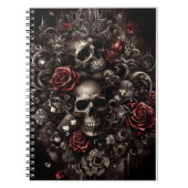 Zwarte schedel notitieboek (Voorkant)