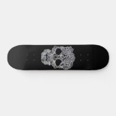 Zwarte schedel skateboard (Horizontaal)
