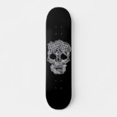 Zwarte schedel skateboard (Voorkant)