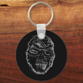 Zwarte schedel sleutelhanger (Voorkant)
