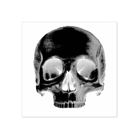 Zwarte schedel stempel (Afrduk)