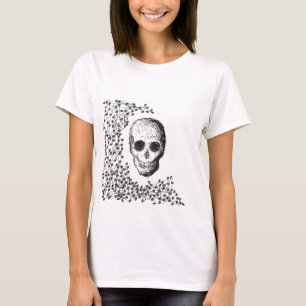 Zwarte schedel. t-shirt
