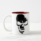 Zwarte schedel tweekleurige koffiemok (Links)