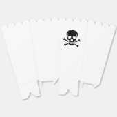 Zwarte Schedel witte popcorn dozen Bedankdoosjes (Ongevouwen)