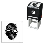 Zwarte schedel  zelfinktende stempel (In situ)