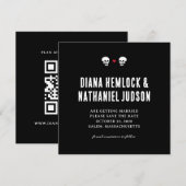 Zwarte Schedels Goth Save the Date (Voorkant / Achterkant)