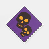 Zwarte Schedels Halloween Servet (Hoek)