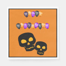 Zwarte Schedels Happy Halloween Ballonnen