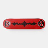 zwarte schedels skateboard (Horizontaal)