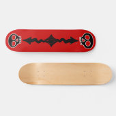 zwarte schedels skateboard (Horizontaal)