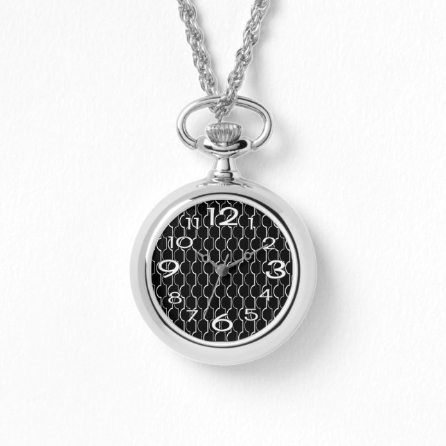 Zwarte schelpdieren horloge (Voorkant)