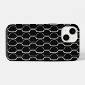Zwarte schelpdieren iPhone hoesje (Achterkant horizontaal)